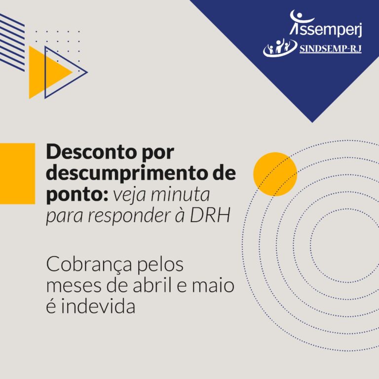 Desconto por descumprimento de ponto veja minuta para responder à DRH